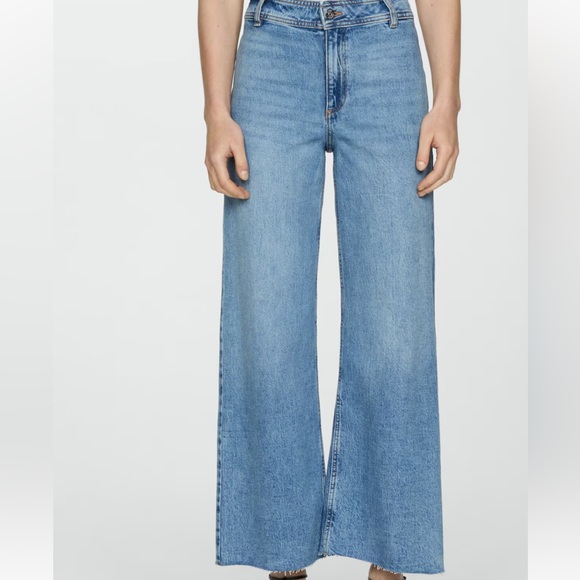 Mango High Waist Culotte Jeans - Picture 2 of 13